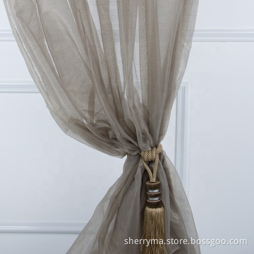 Latest product good transparency organza modern curtain